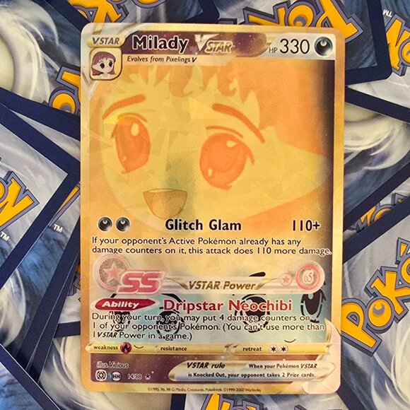 Gold Milady Meme VStar Pokemon Card - Picture 6 of 8